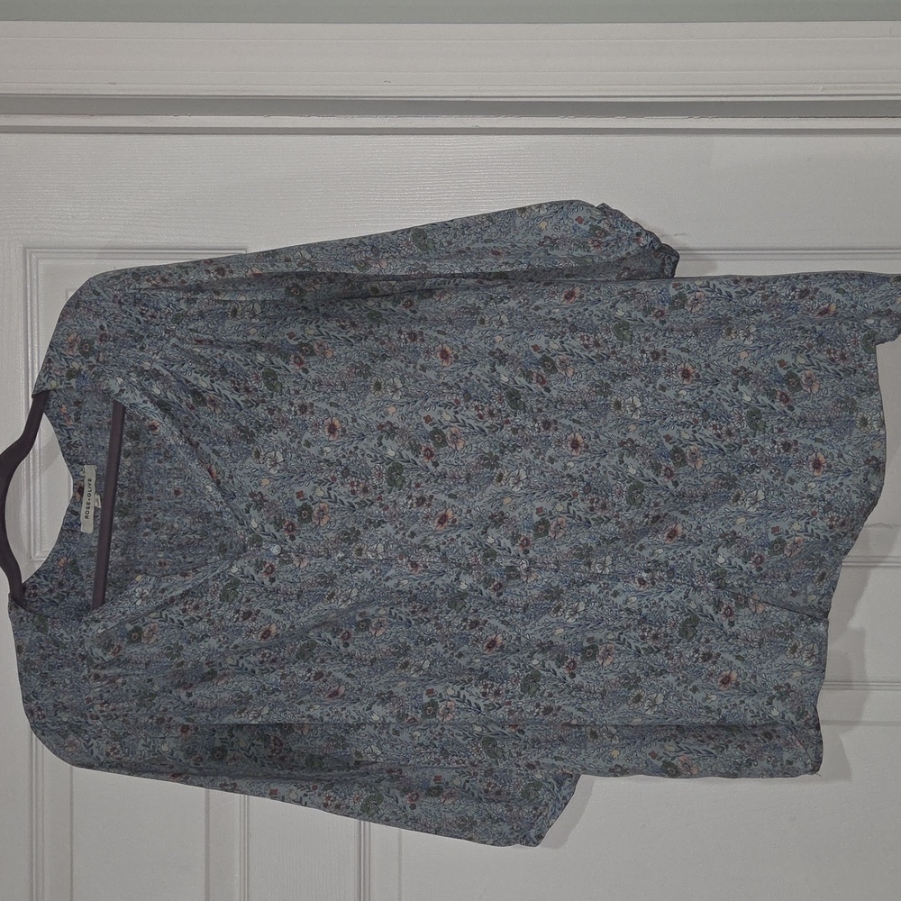 Floral Blue Blouse